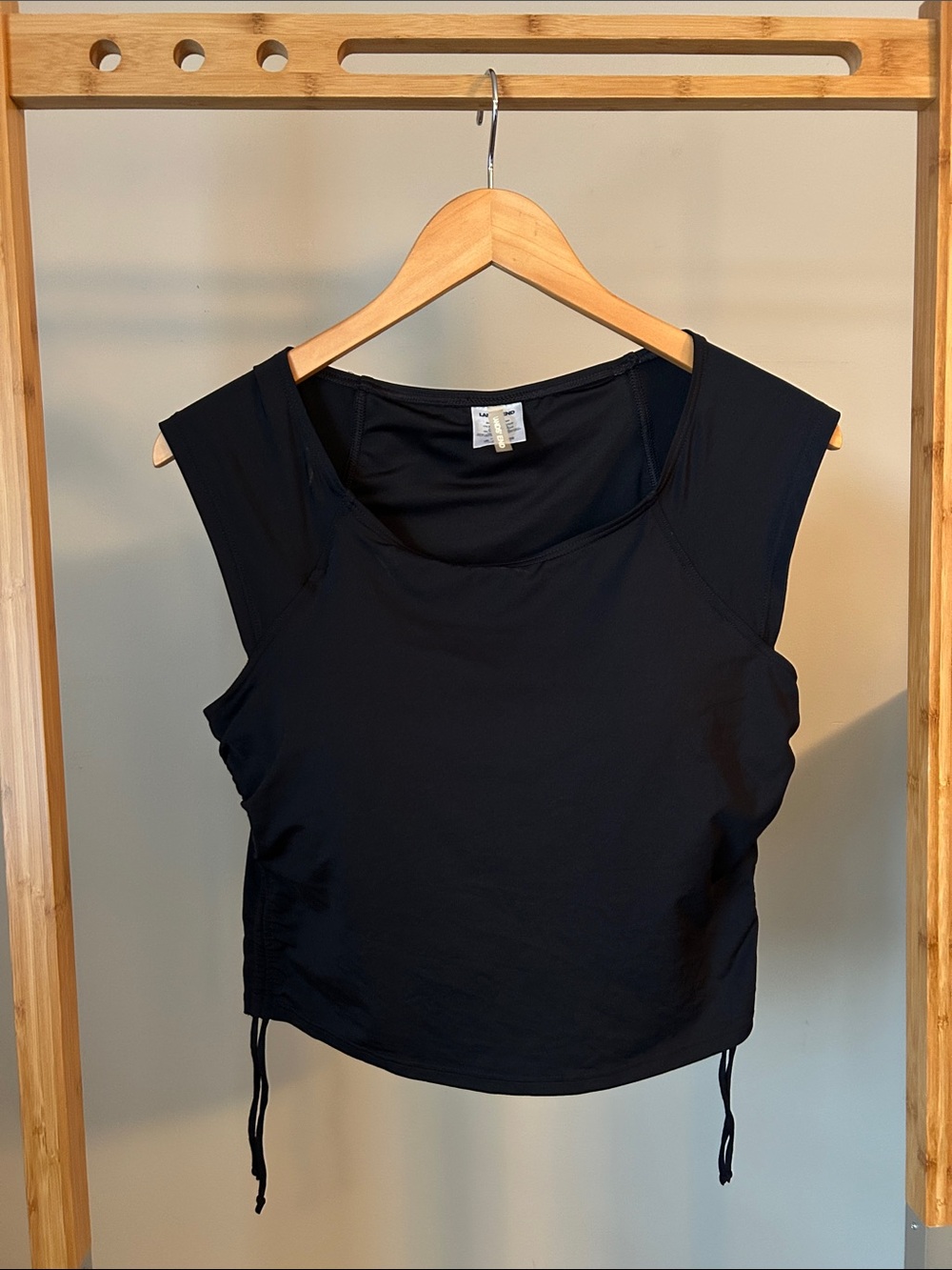 Lands' End Black Tankini Top